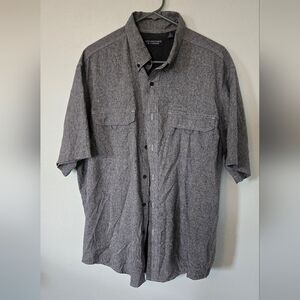 Roundtree and Yorke Gray Men's Mesh Back Shirt Size Large